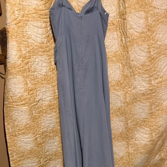 Dusty Blue Bridesmaids Dress - Picture 3 of 10